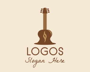 Brown Guitar Music Logo