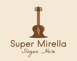 Brown Guitar Music Logo