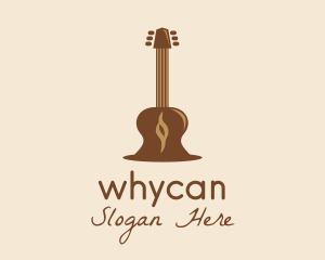 Brown Guitar Music Logo