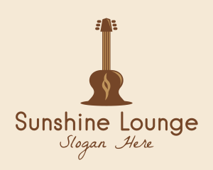 Brown Guitar Music logo design