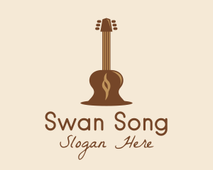 Brown Guitar Music logo design