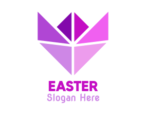 Geometric Origami Tulip Logo