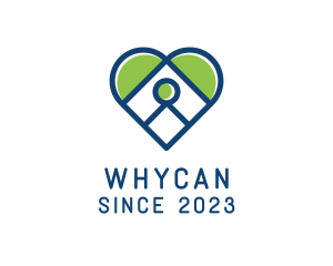 Orphanage - Heart Social Worker logo design