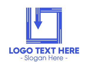 Shipping Service - Blue Tech Box logo design