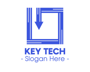 Blue Tech Box logo design