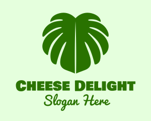 Minimal Swiss Cheese Plant logo design