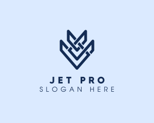 Airplane Jet Arrow logo design