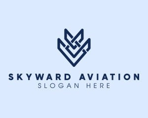 Airplane Jet Arrow logo design