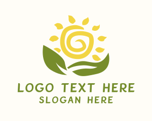 Farming - Sun Farming Plant logo design