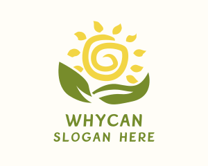 Sun Farming Plant Logo