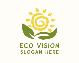 Sun Farming Plant logo design