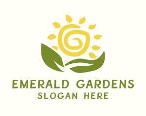 Sun Farming Plant logo design