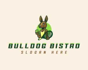 Kangaroo Tennis Racket logo design