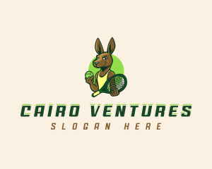 Kangaroo Tennis Racket logo design