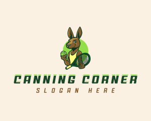 Kangaroo Tennis Racket logo design