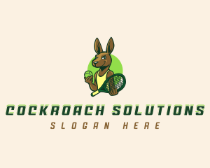 Kangaroo Tennis Racket logo design