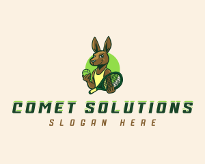 Kangaroo Tennis Racket logo design