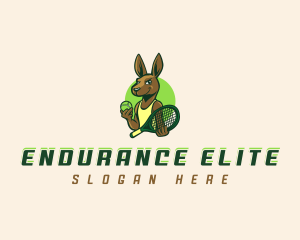 Kangaroo Tennis Racket logo design