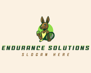 Kangaroo Tennis Racket logo design