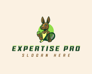 Kangaroo Tennis Racket logo design