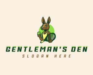 Kangaroo Tennis Racket logo design