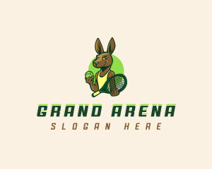 Kangaroo Tennis Racket logo design