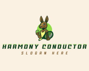 Kangaroo Tennis Racket logo design