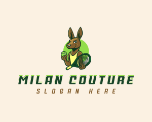 Kangaroo Tennis Racket logo design