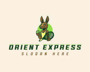 Kangaroo Tennis Racket logo design