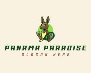 Kangaroo Tennis Racket logo design