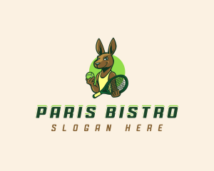 Kangaroo Tennis Racket logo design