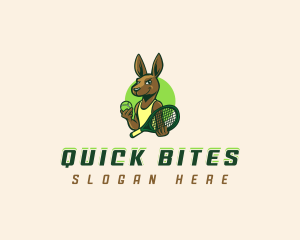 Kangaroo Tennis Racket logo design