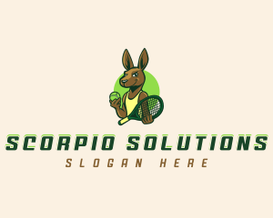 Kangaroo Tennis Racket logo design