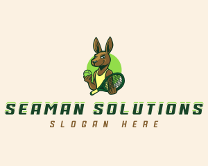 Kangaroo Tennis Racket logo design