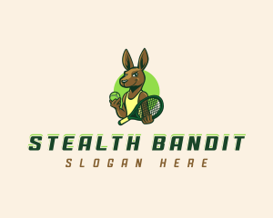 Kangaroo Tennis Racket logo design