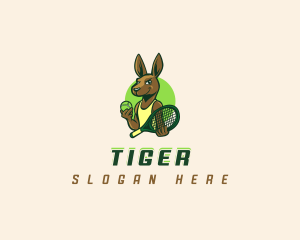 Kangaroo Tennis Racket logo design