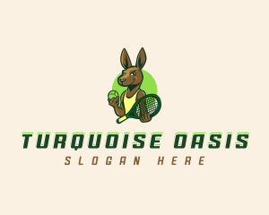 Kangaroo Tennis Racket logo design