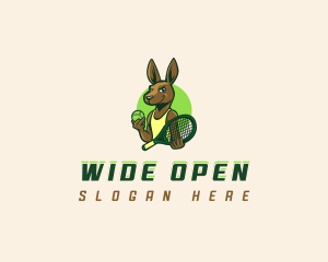 Kangaroo Tennis Racket logo design