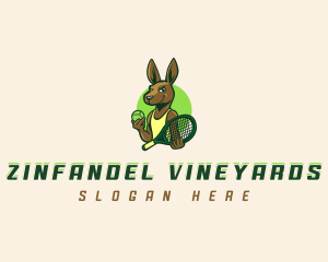 Kangaroo Tennis Racket logo design