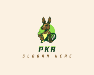 Kangaroo Tennis Racket logo design