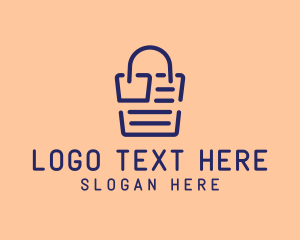 Shopping Website - Online Bag Receipt logo design