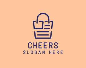 Shopping Bag - Online Bag Receipt logo design
