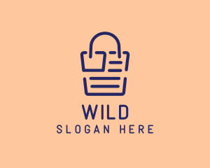 Shopping - Online Bag Receipt logo design