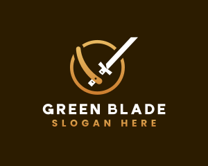 Razor Katana Blade logo design