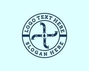 Drop - Water Pipe Plumbing logo design