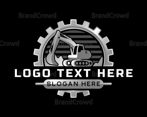 Excavator Digger Machinery Logo