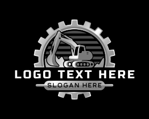 Gear - Excavator Digger Machinery logo design