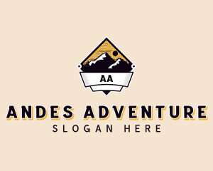 Adventure Mountain Peak logo design