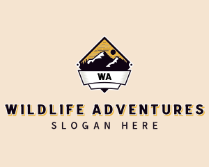 Adventure Mountain Peak logo design