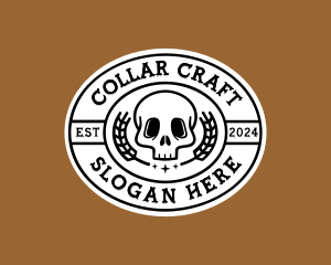 Hipster Skull Brewery logo design